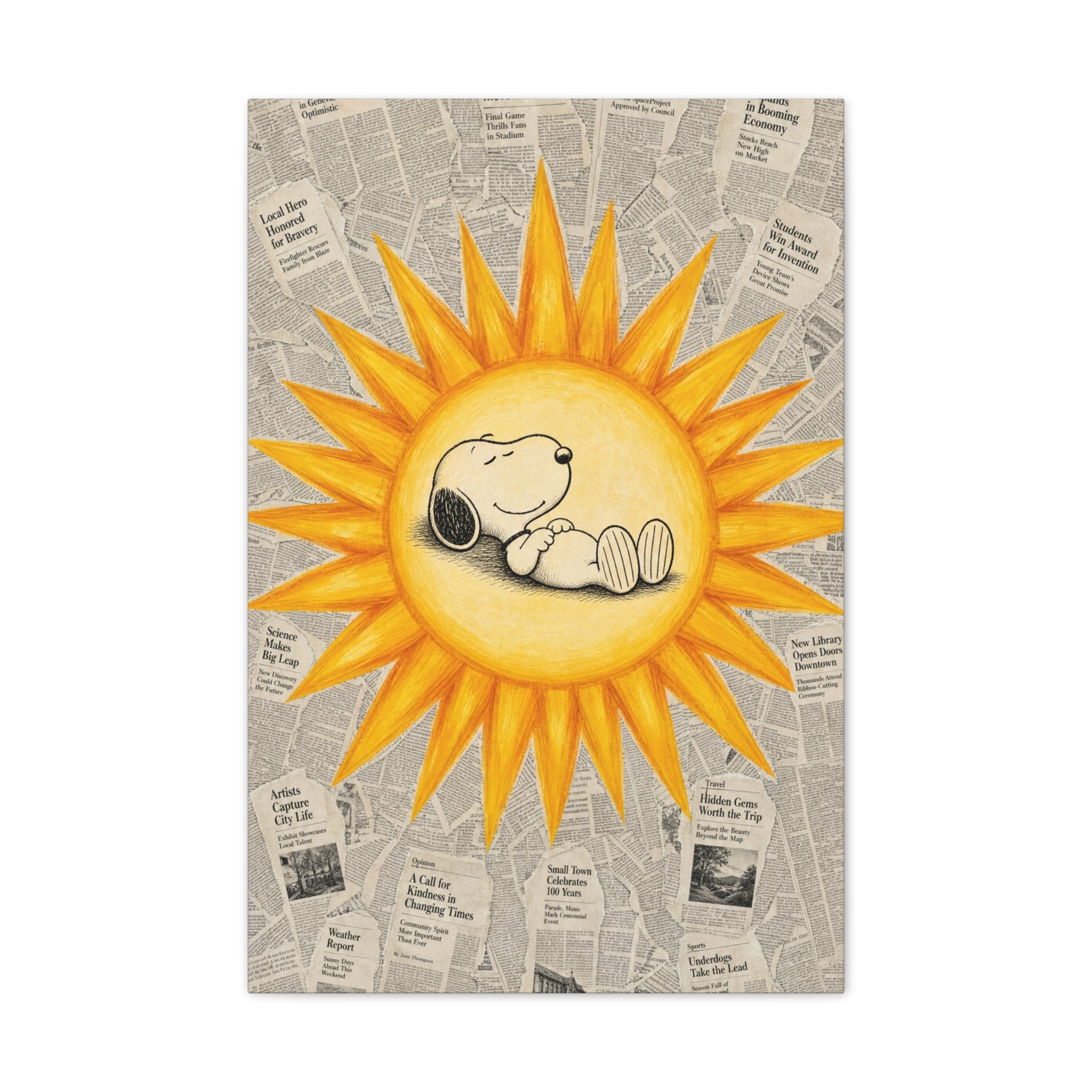 Snoopy Sun Canvas
