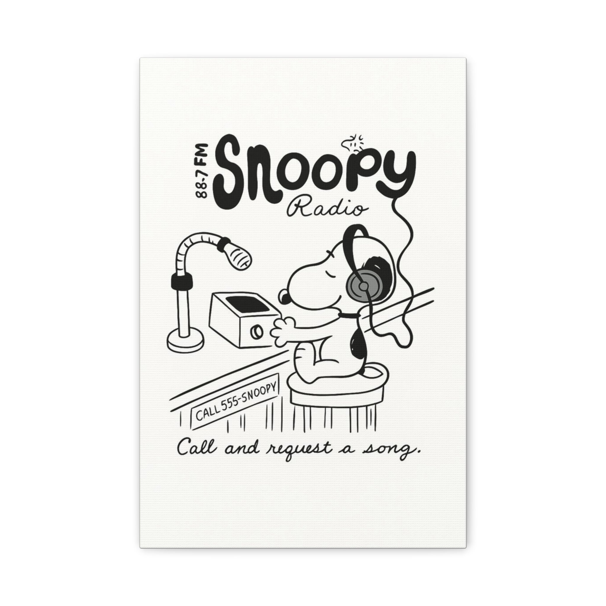 Snoopy Radio Canvas