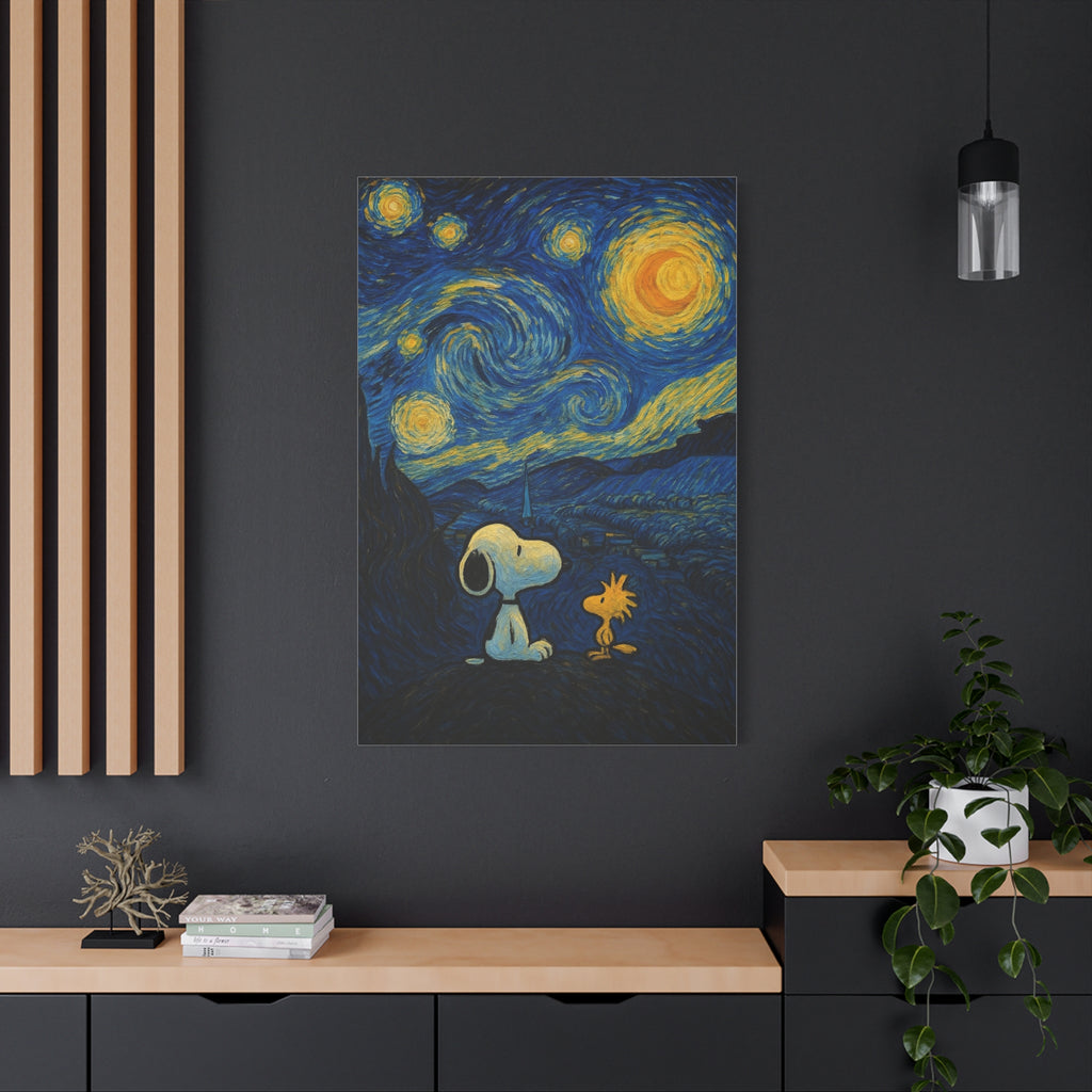 Starry Night Friends Canvas
