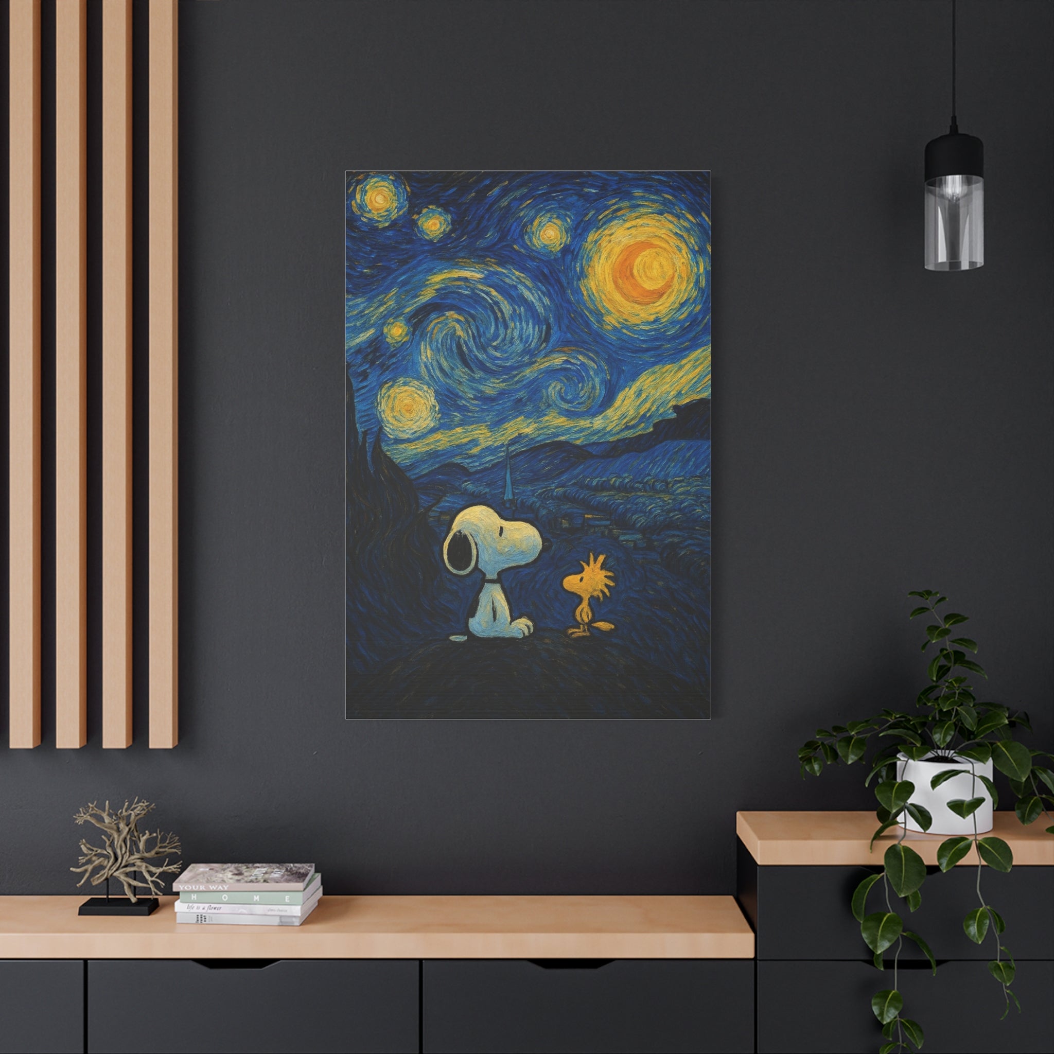 Starry Night Friends Canvas