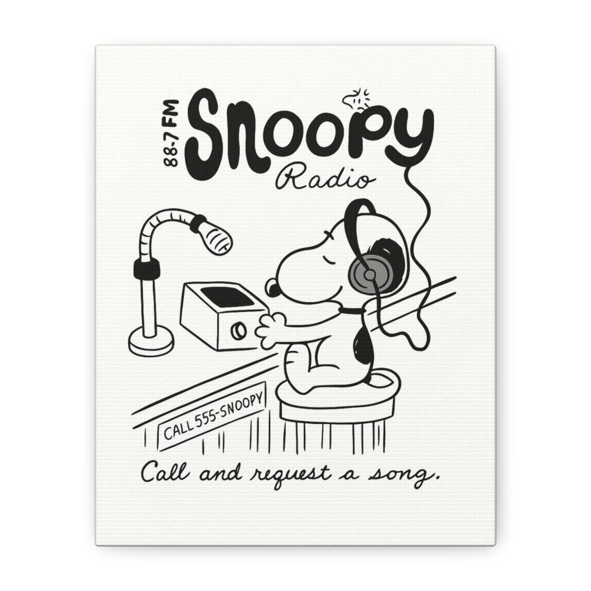 Snoopy Radio Canvas