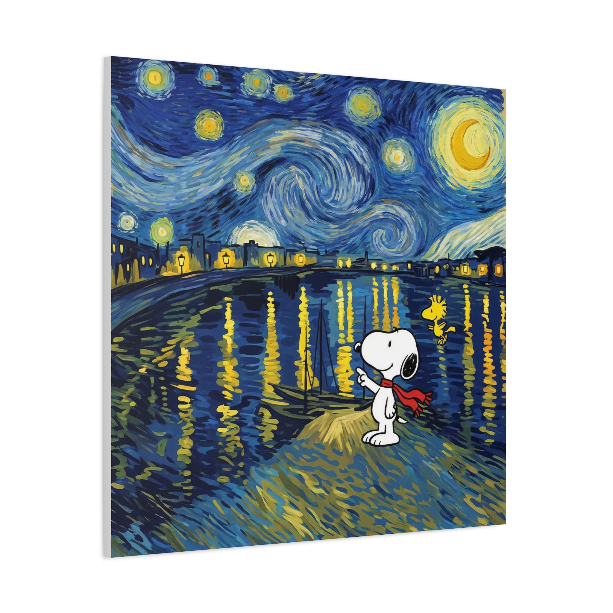 Starry Night Snoopy Canvas