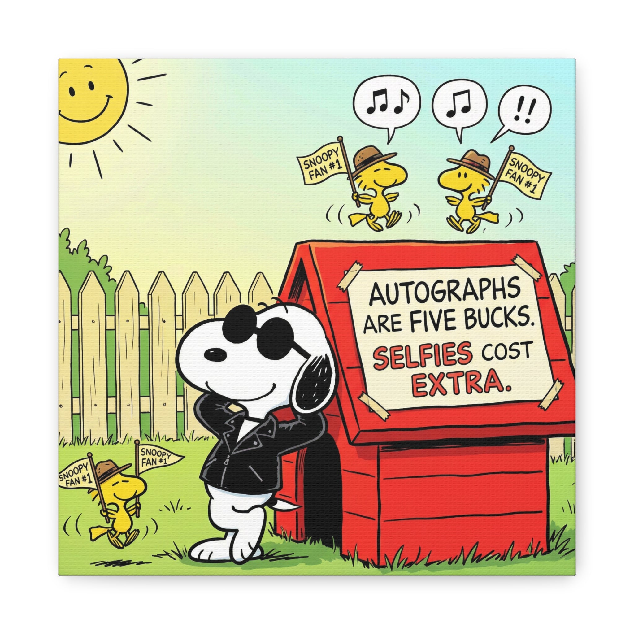 Snoopy Selfies Canvas