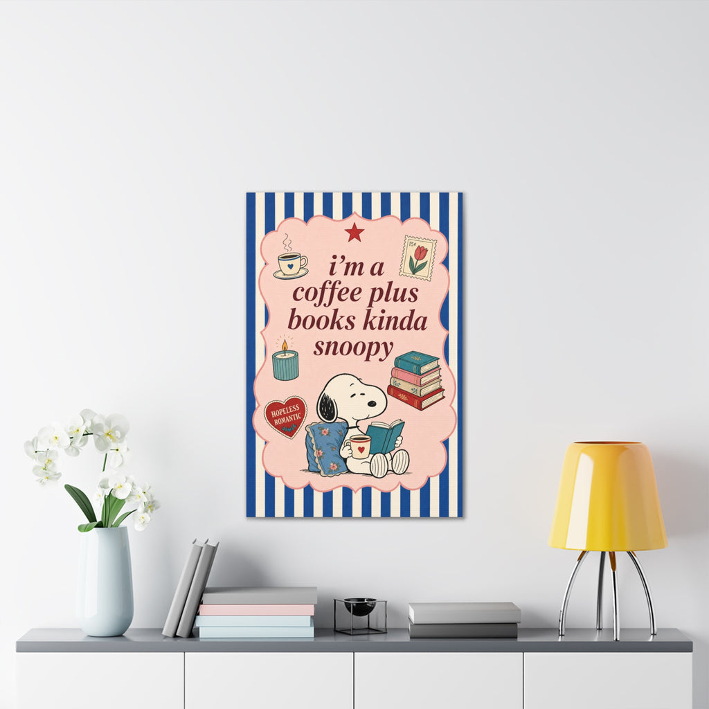 Coffee Plus Books Canvas