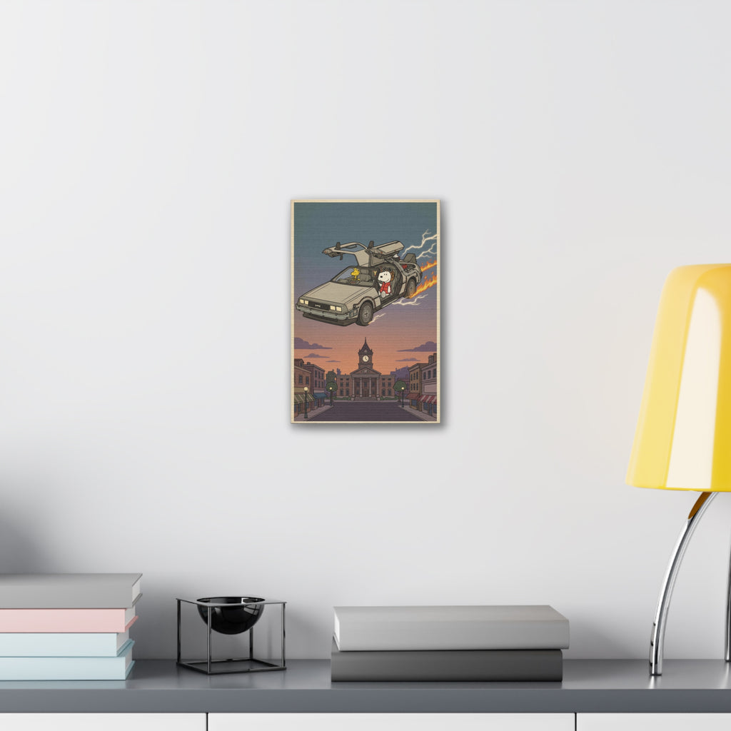 Time Traveling Dog Canvas