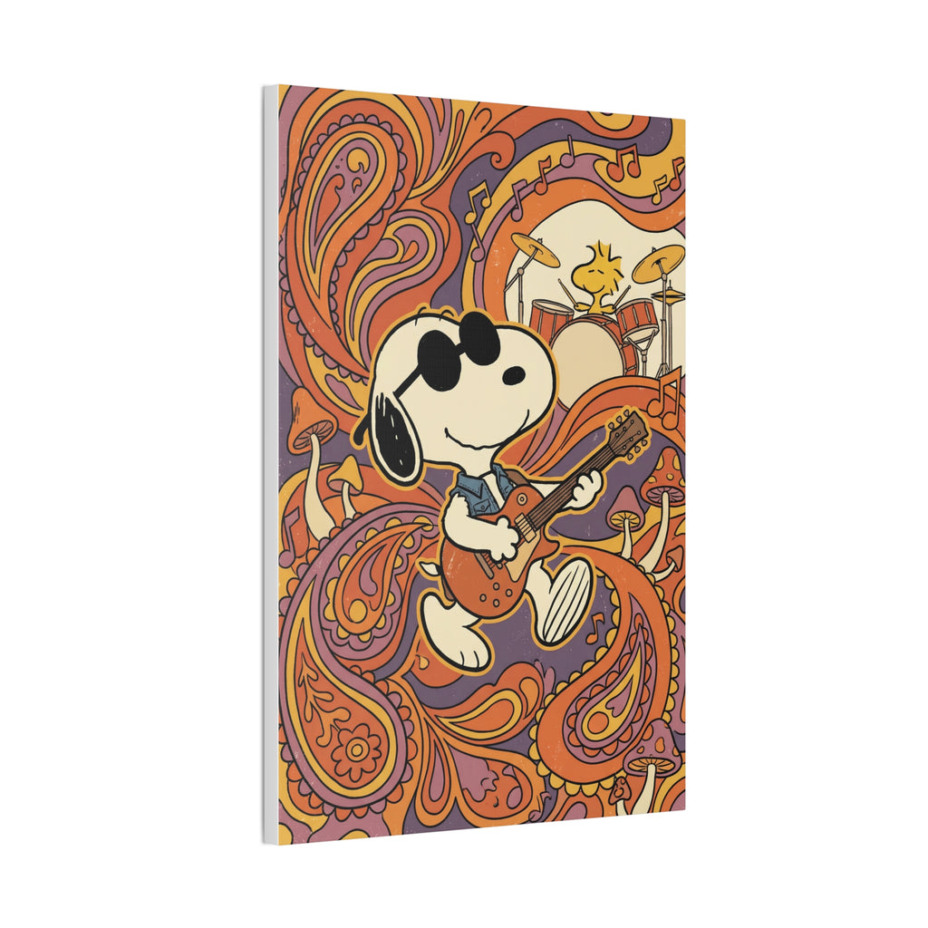 Psychedelic Snoopy Guitar Canvas