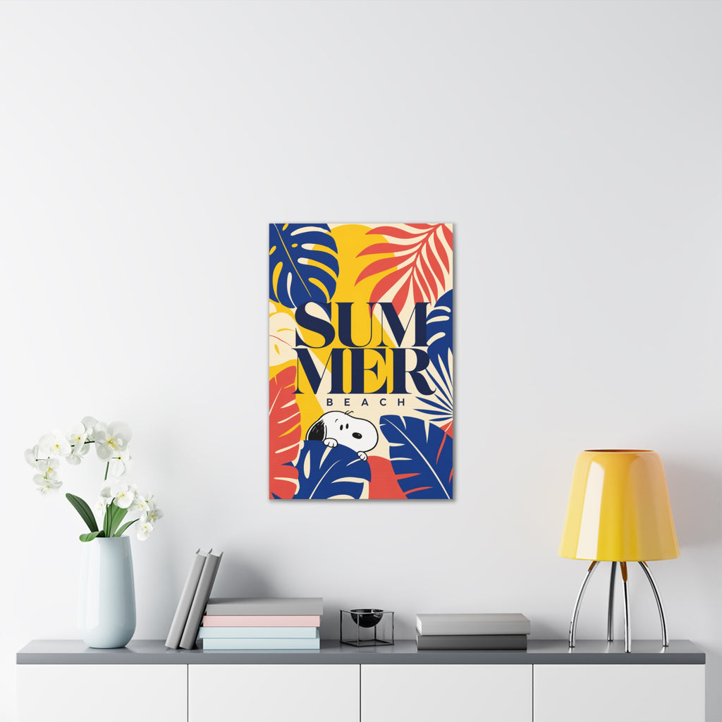 Snoopy Summer Beach Canvas