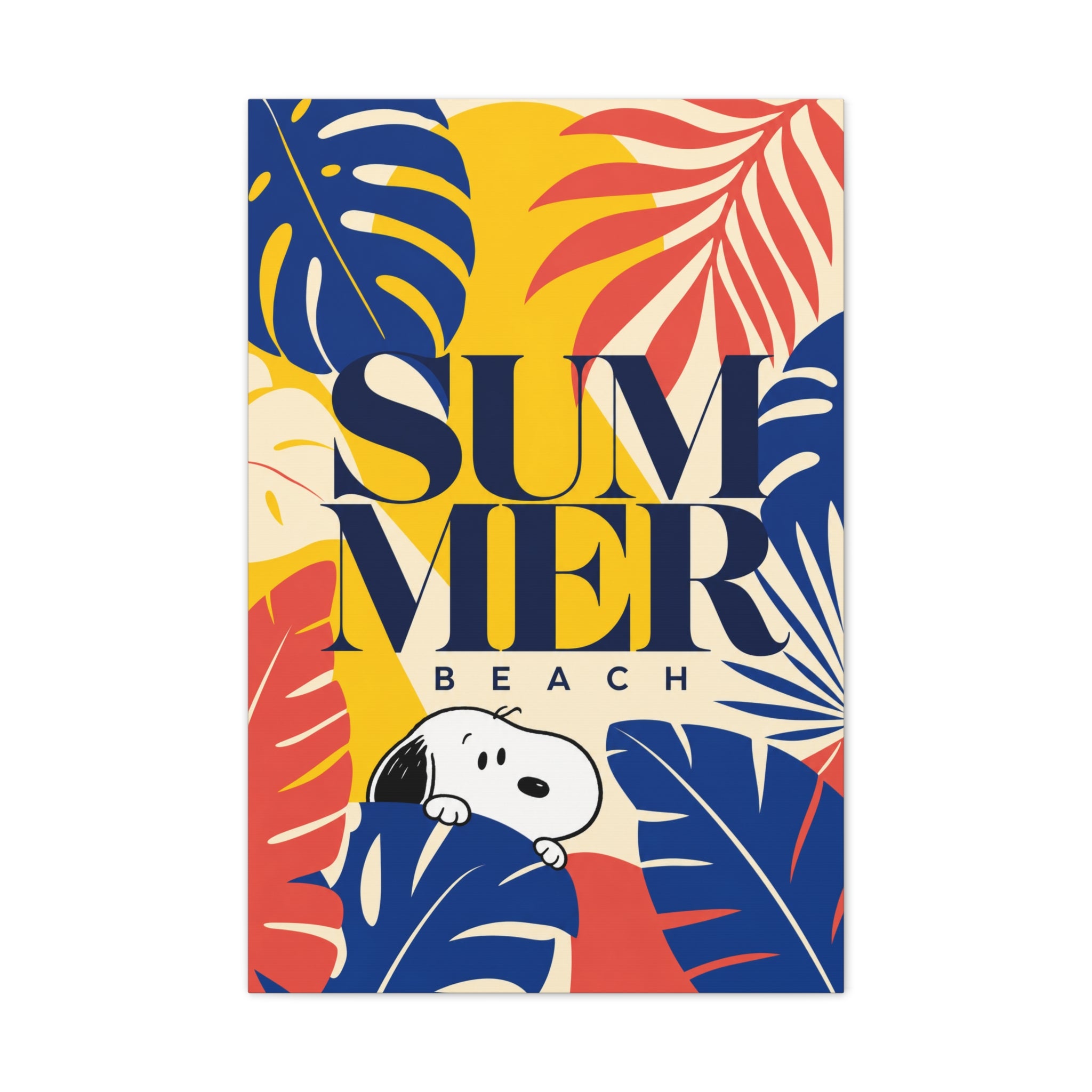 Snoopy Summer Beach Canvas