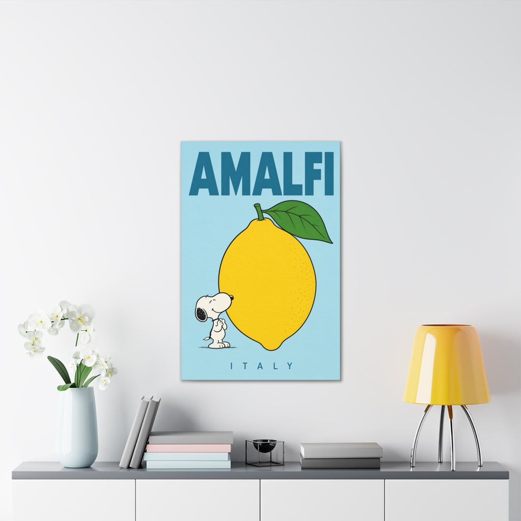 Amalfi Lemon Snoopy Italy Canvas