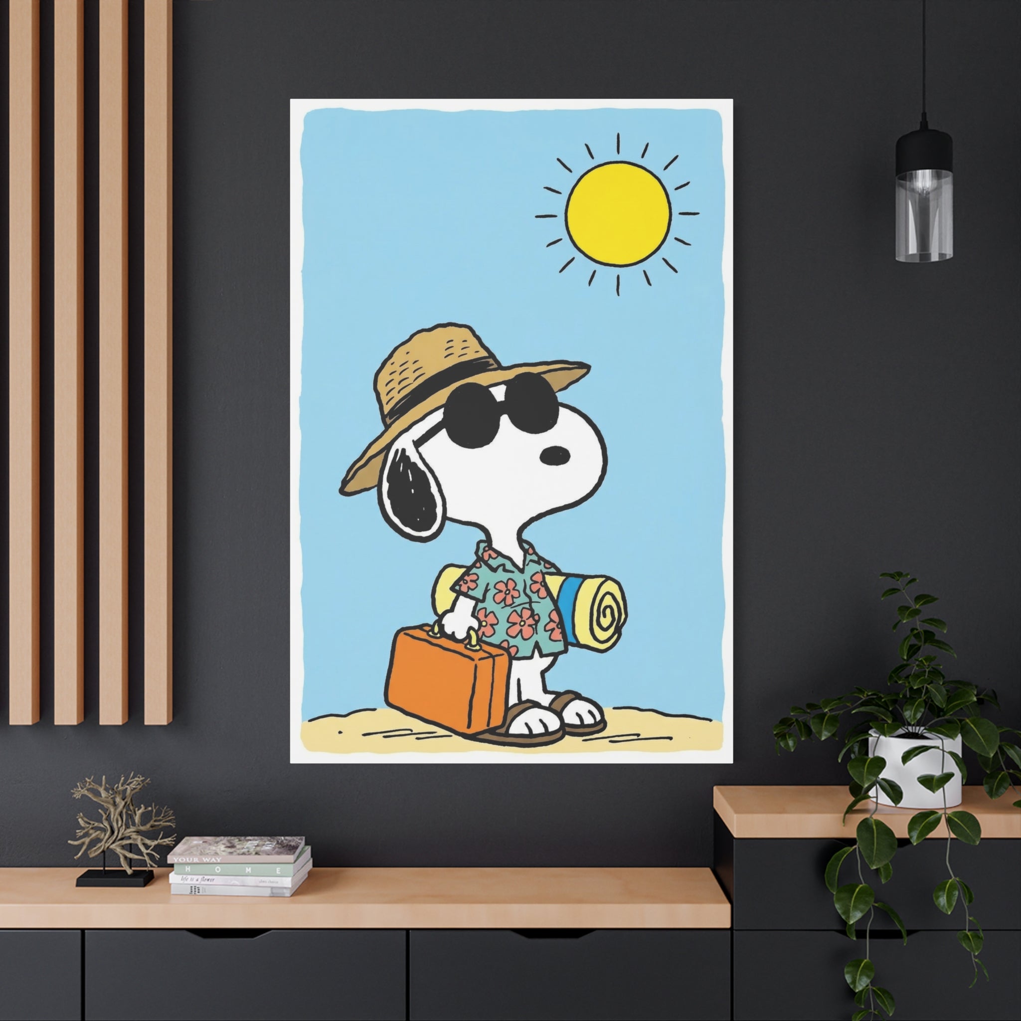 Snoopy Beach Vacation Canvas