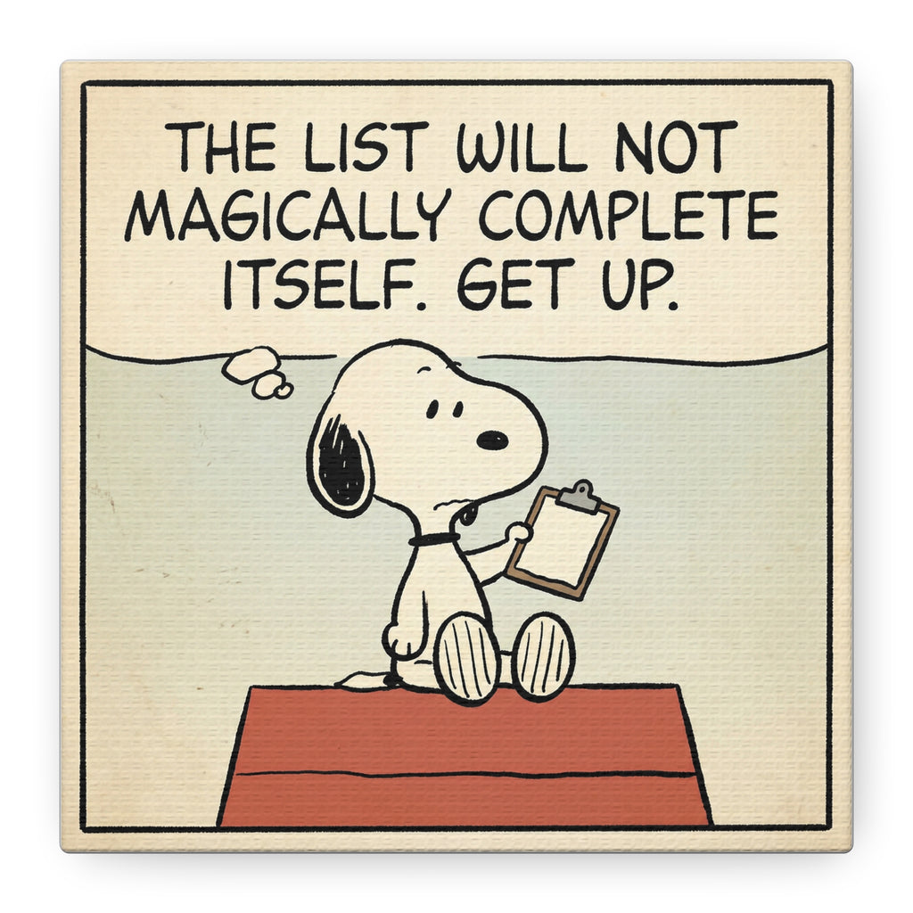 Snoopy Checklist Canvas