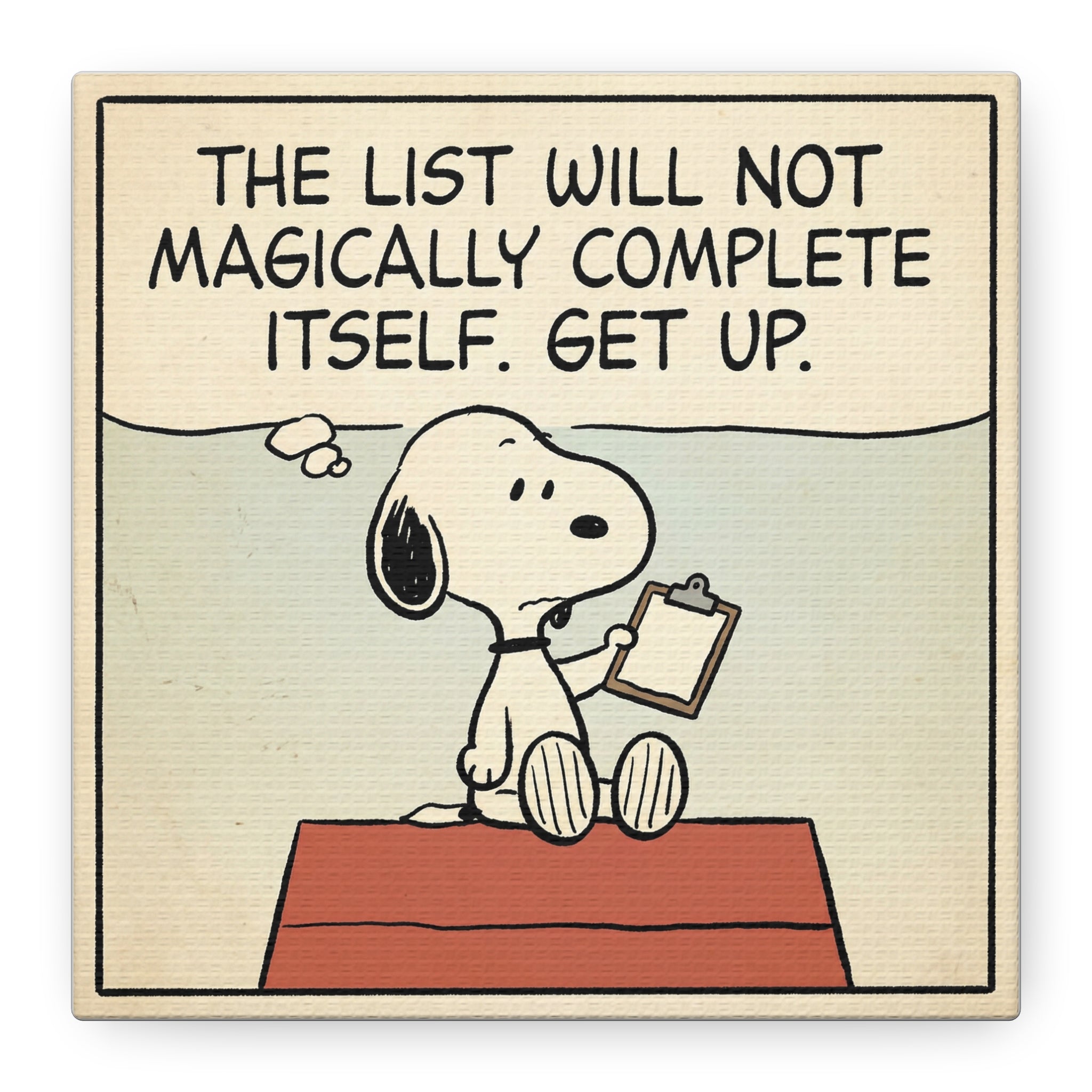 Snoopy Checklist Canvas