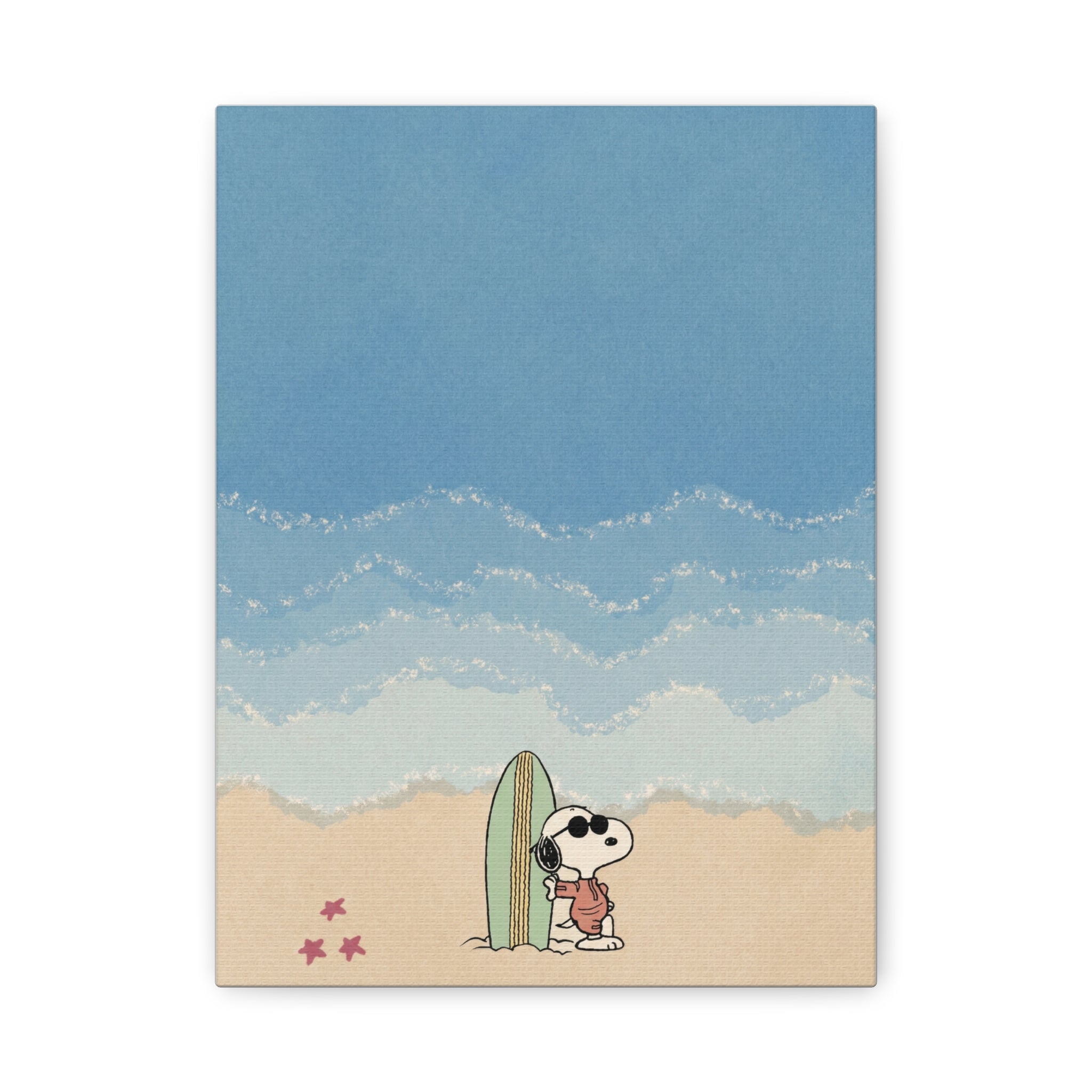 Snoopy Surfing Canvas
