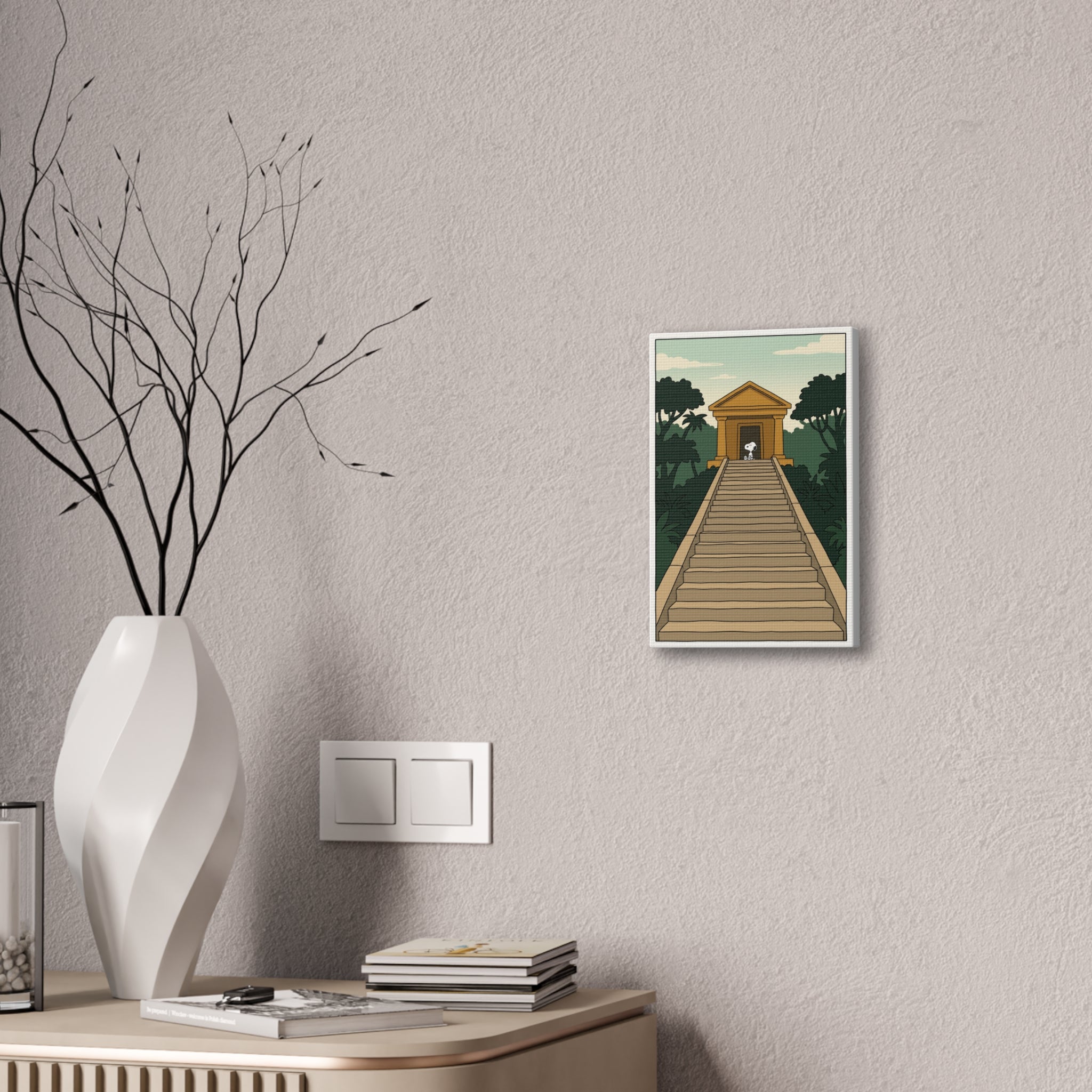 Temple Staircase Canvas
