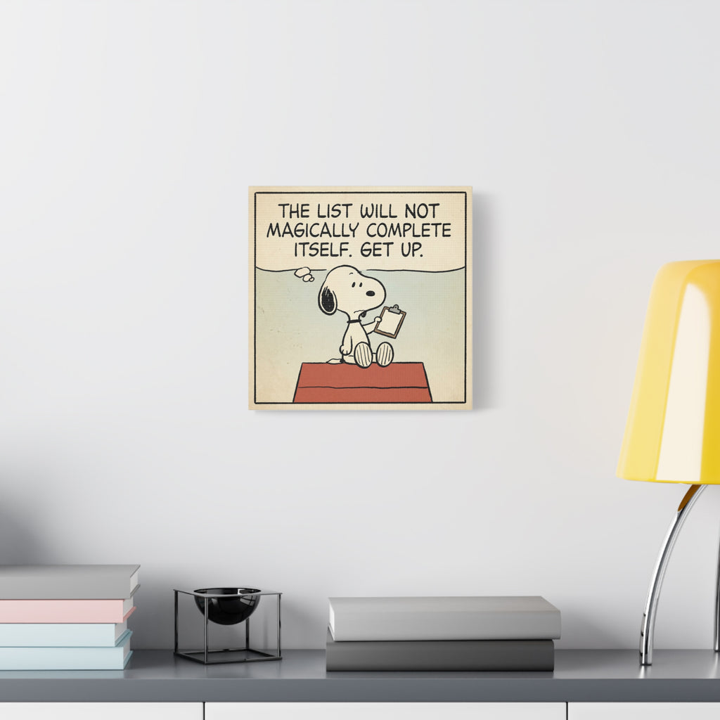 Snoopy Checklist Canvas