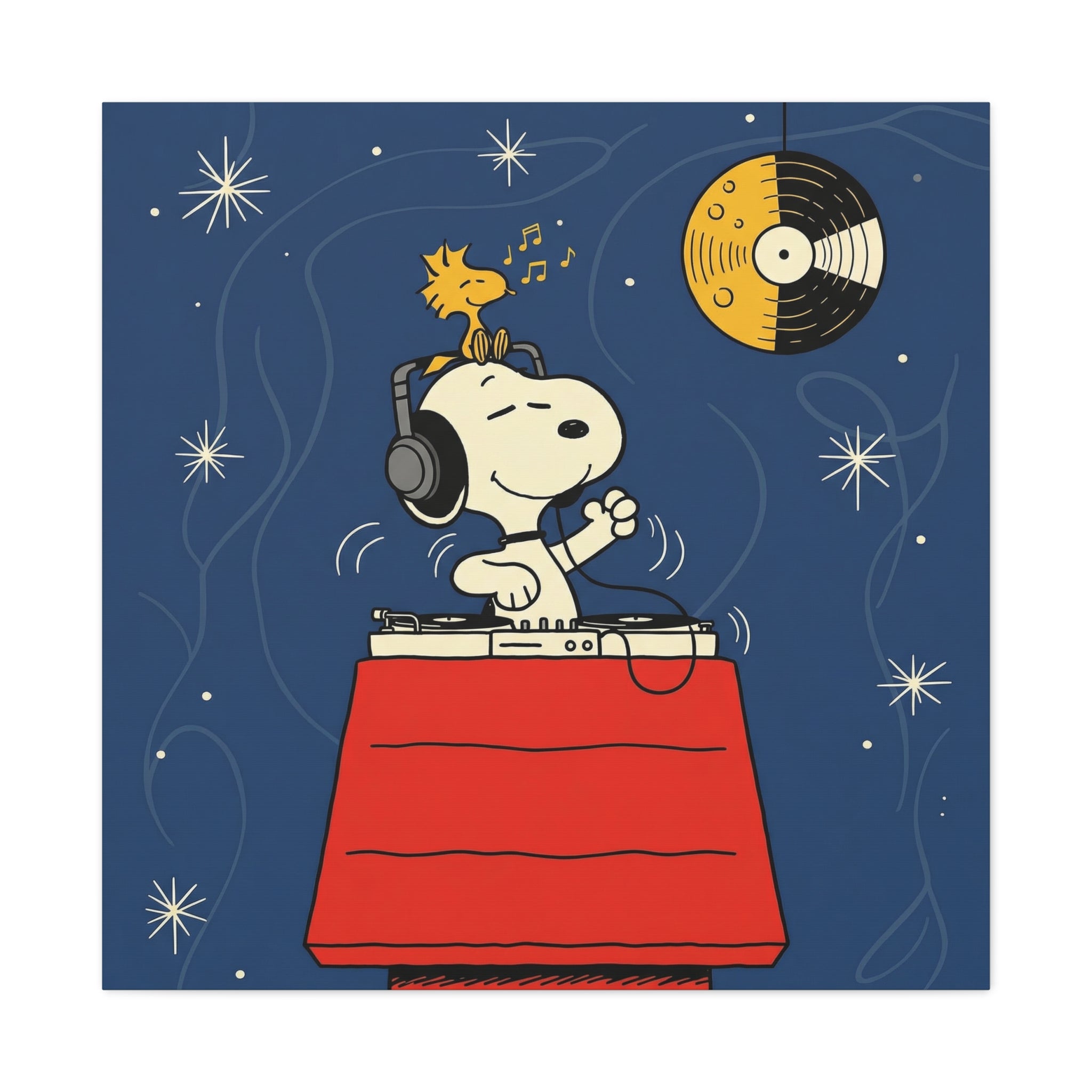 Snoopy DJ Doghouse Canvas