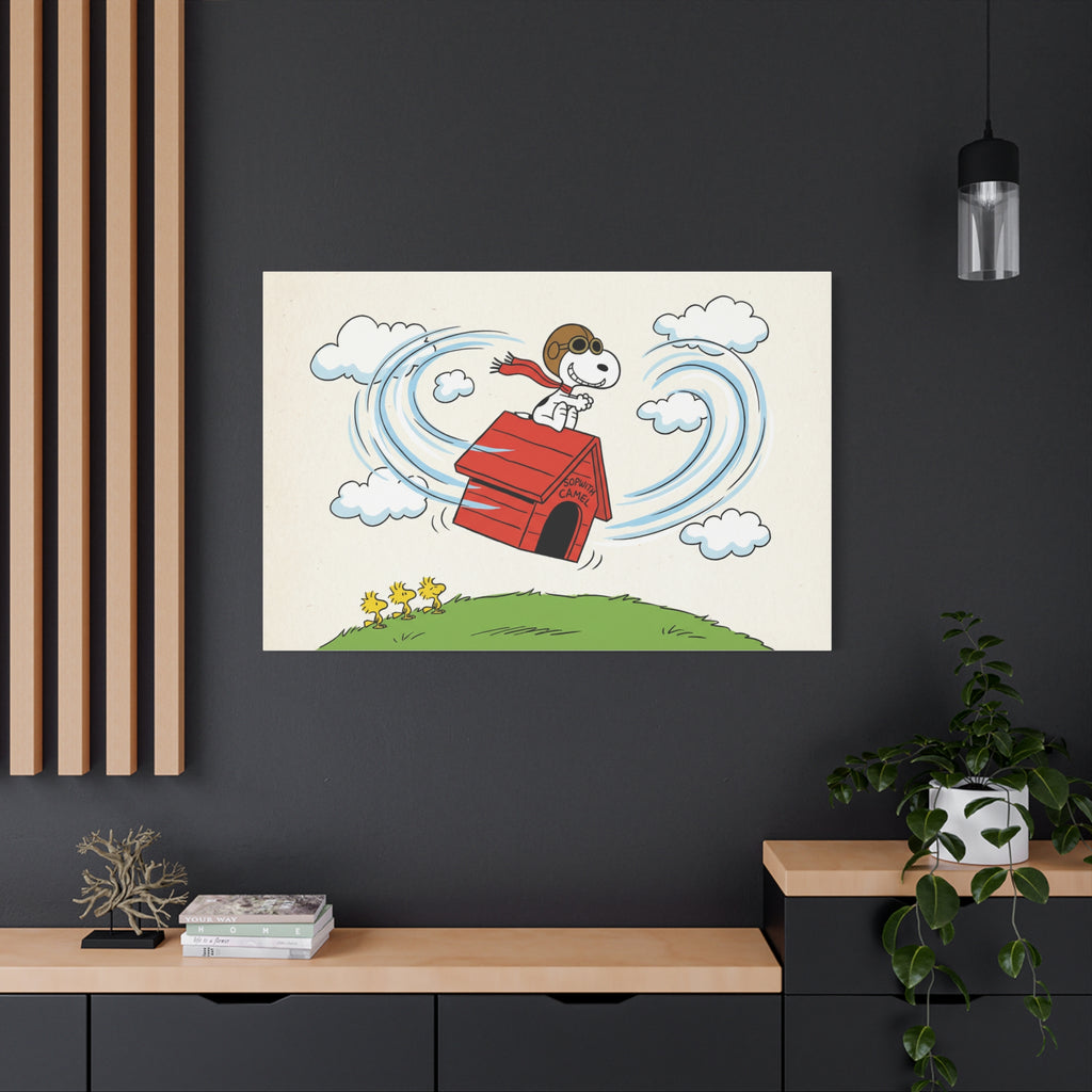 Flying Doghouse Canvas