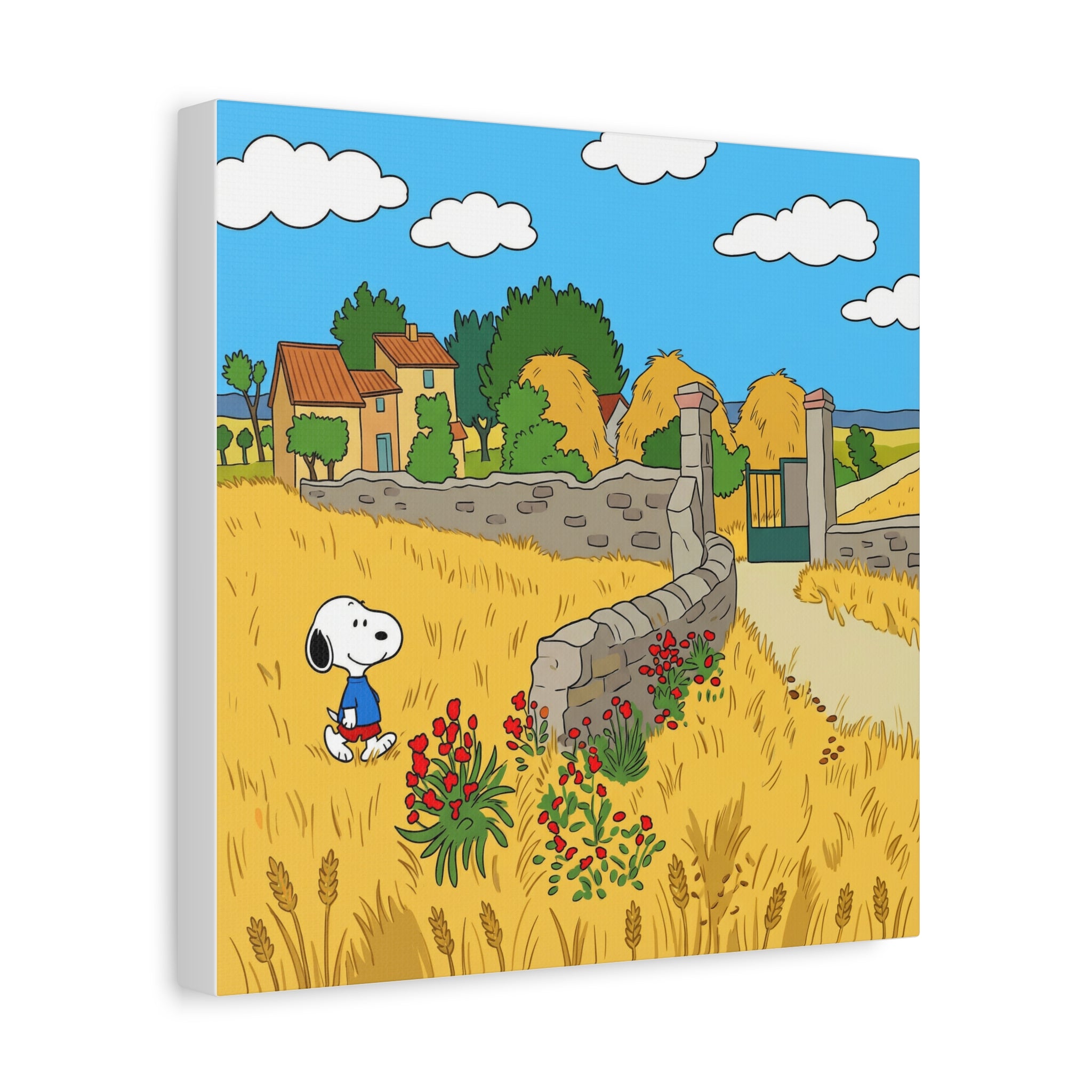 Snoopy Wheat Field Canvas