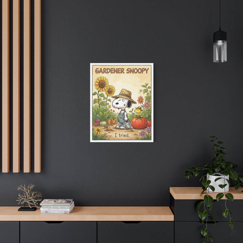 Gardener Snoopy I Tried Canvas