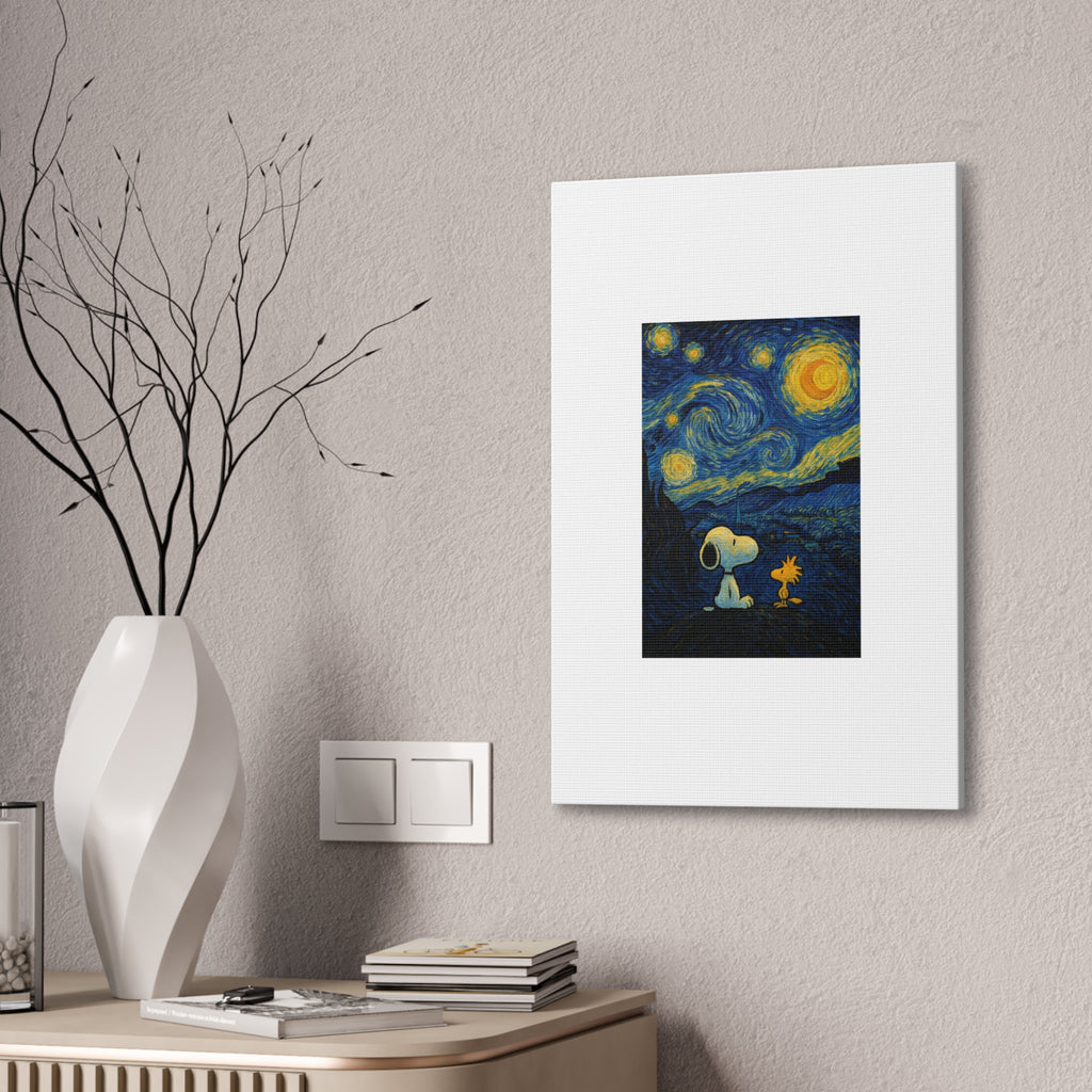 Snoopy Paris Autumn Canvas