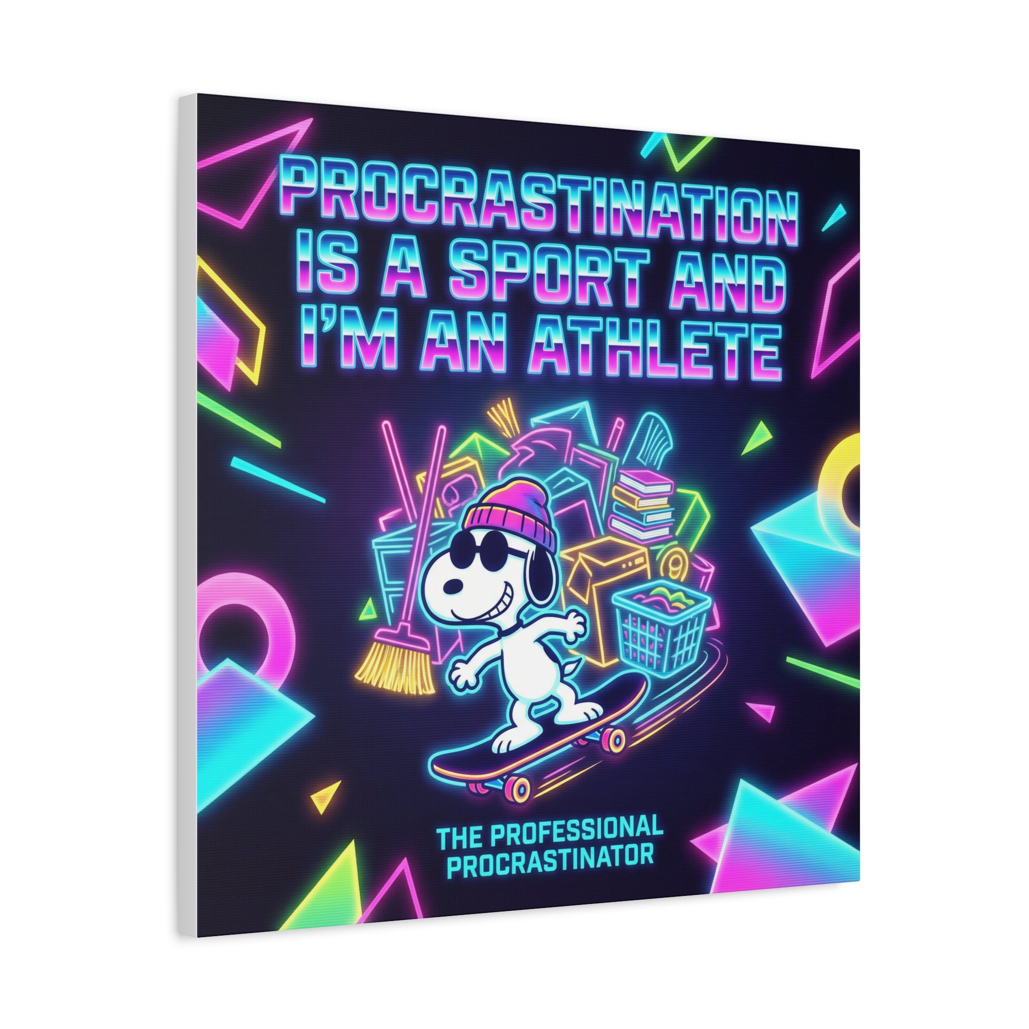 Procrastination Sport Snoopy Canvas