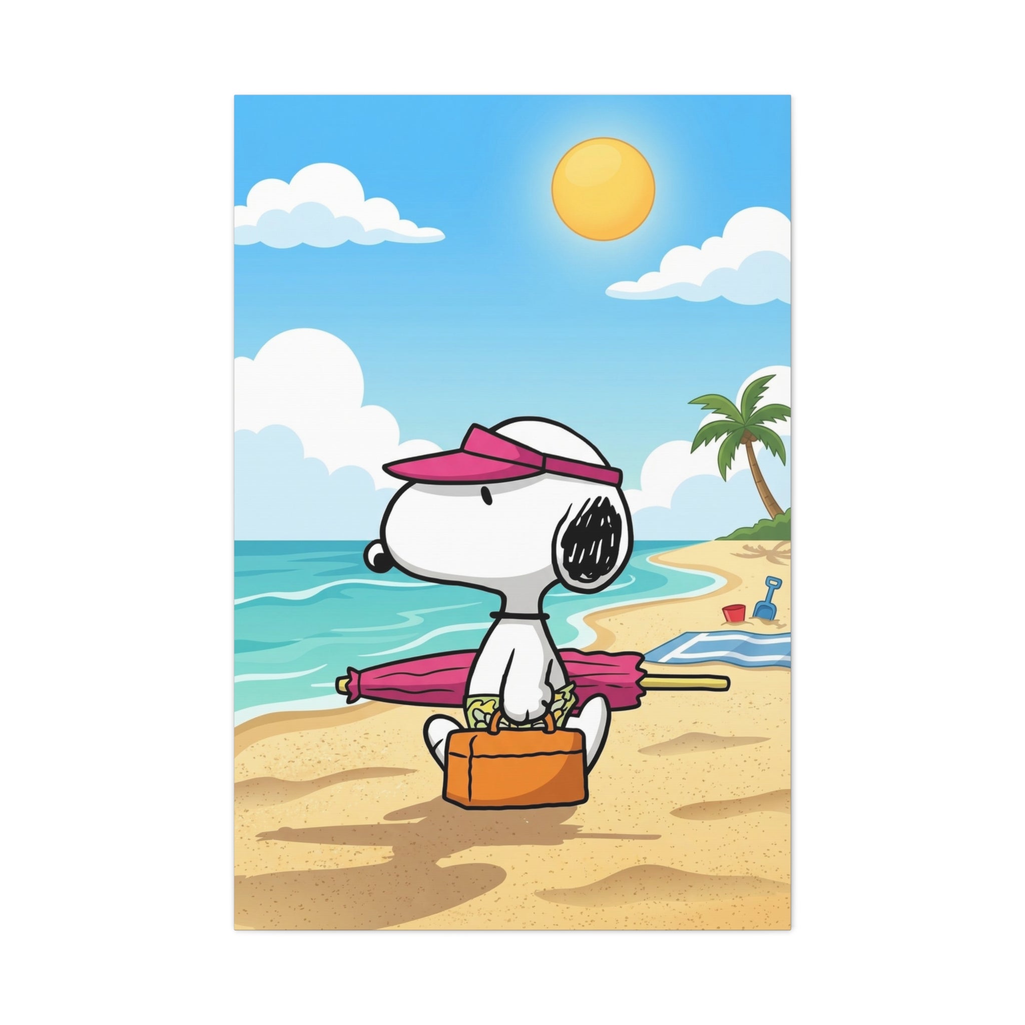 Snoopy Beach Day Canvas