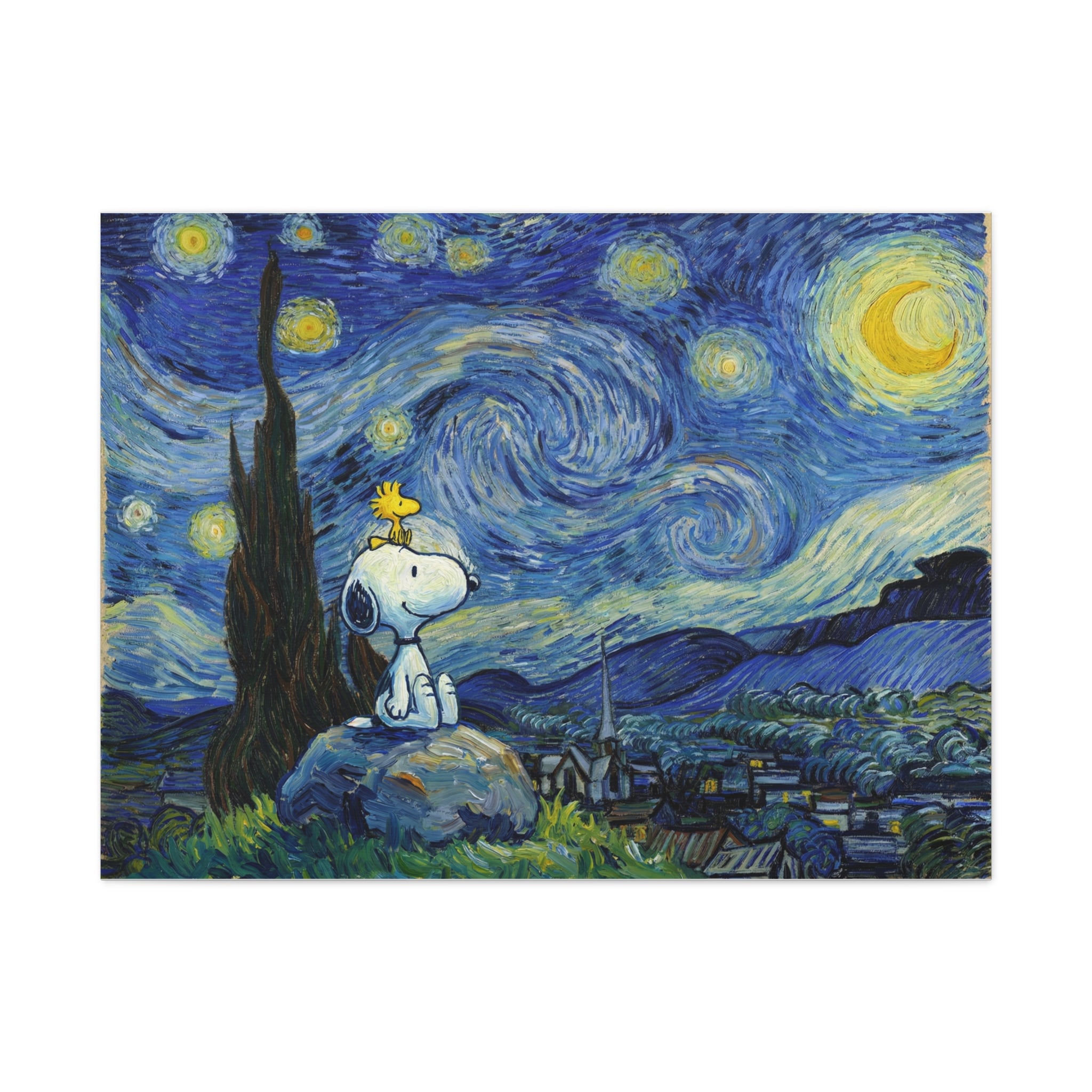 Snoopy Woodstock Starry Canvas