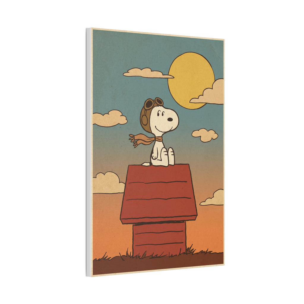 Snoopy Flying Ace Illustration Canvas