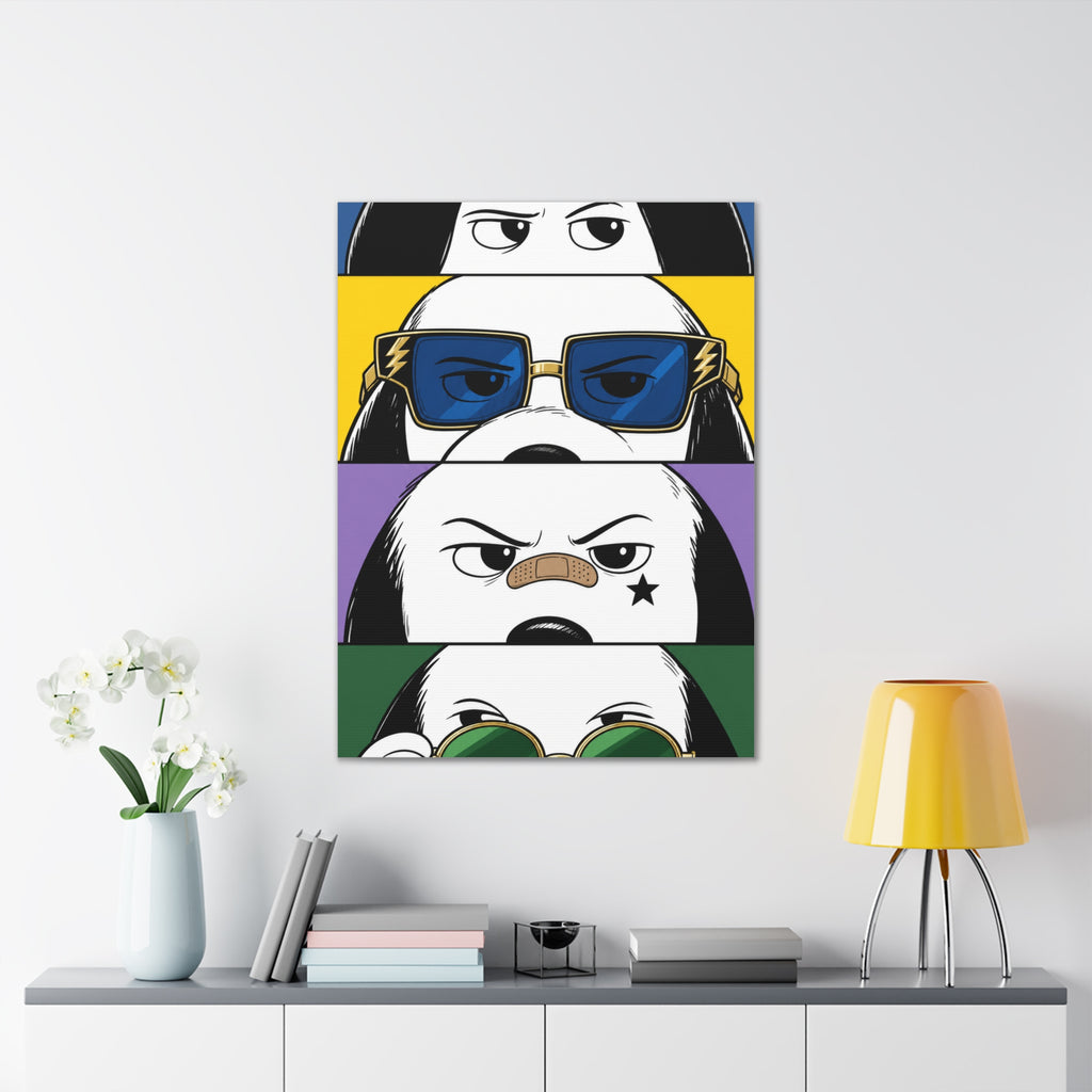 Dog Faces Pop Canvas