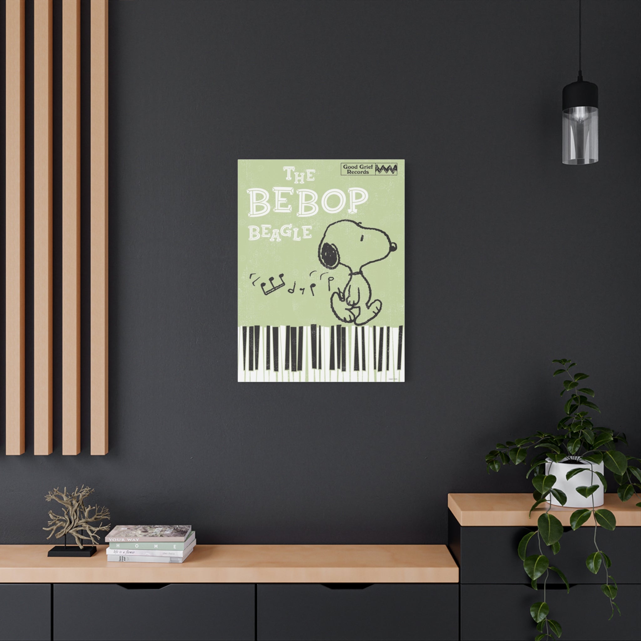Bebop Beagle Piano Canvas