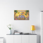 Summer Surf Scene Canvas