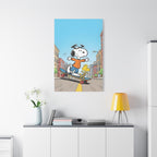 Snoopy Skateboarding Canvas