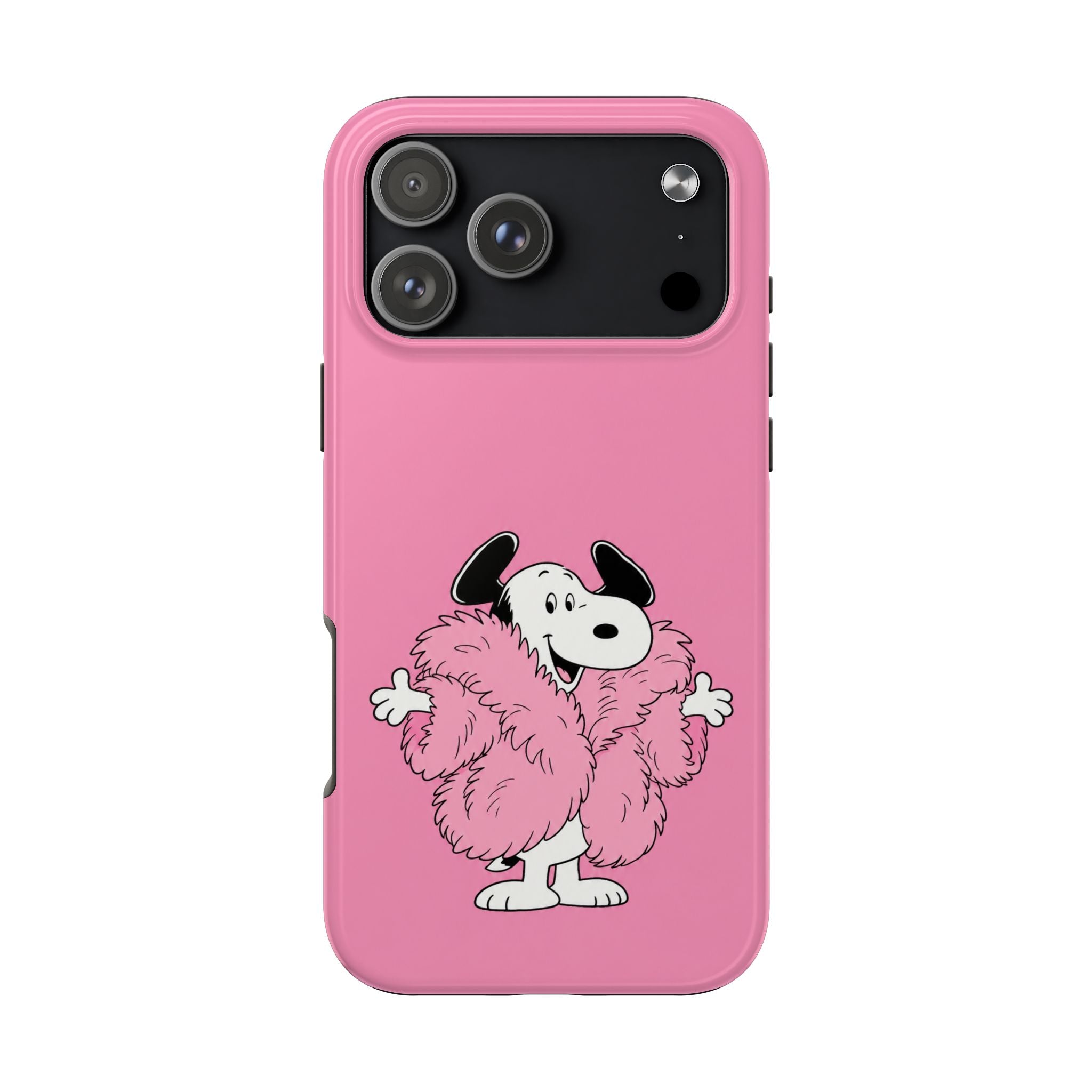 Pink Fuzzy Coat Case