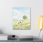 Snoopy and Woodstock Meadow Canvas