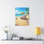 Snoopy Beach Matte Canvas