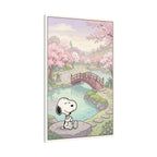 Snoopy Cherry Blossom Scene Canvas