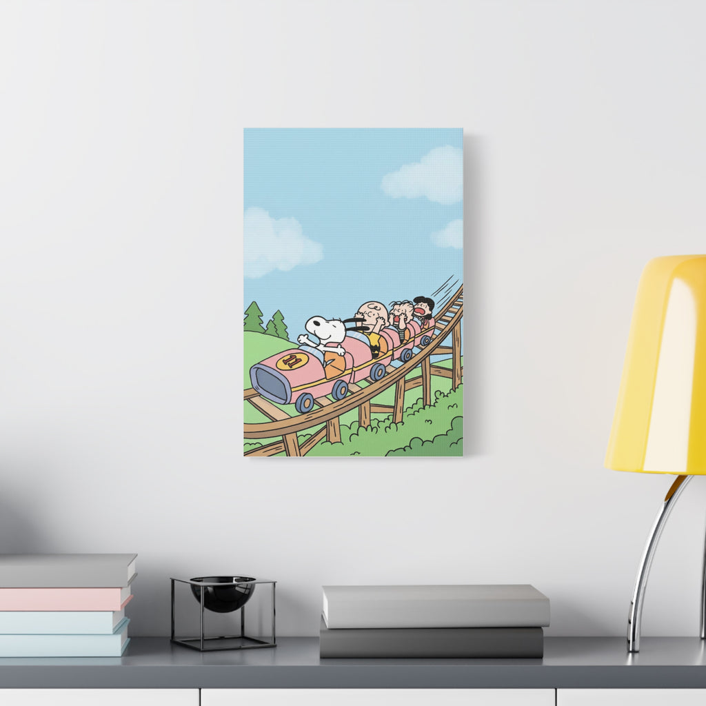 Snoopy Roller Coaster Canvas