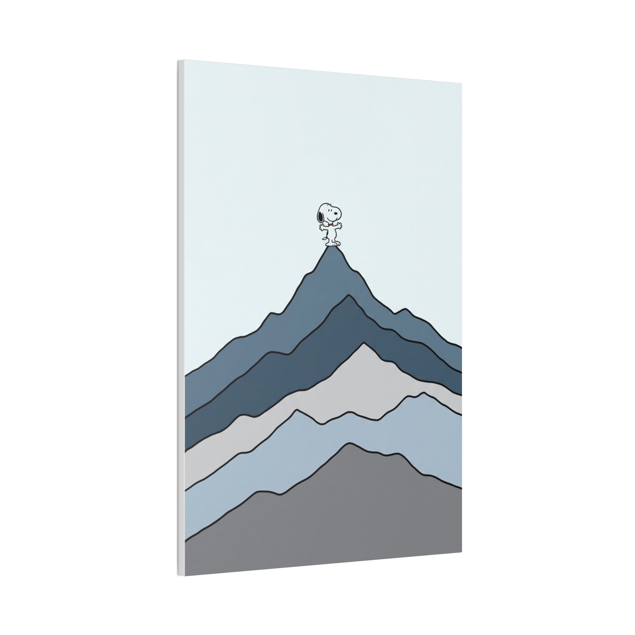 Snoopy on Mountain Canvas