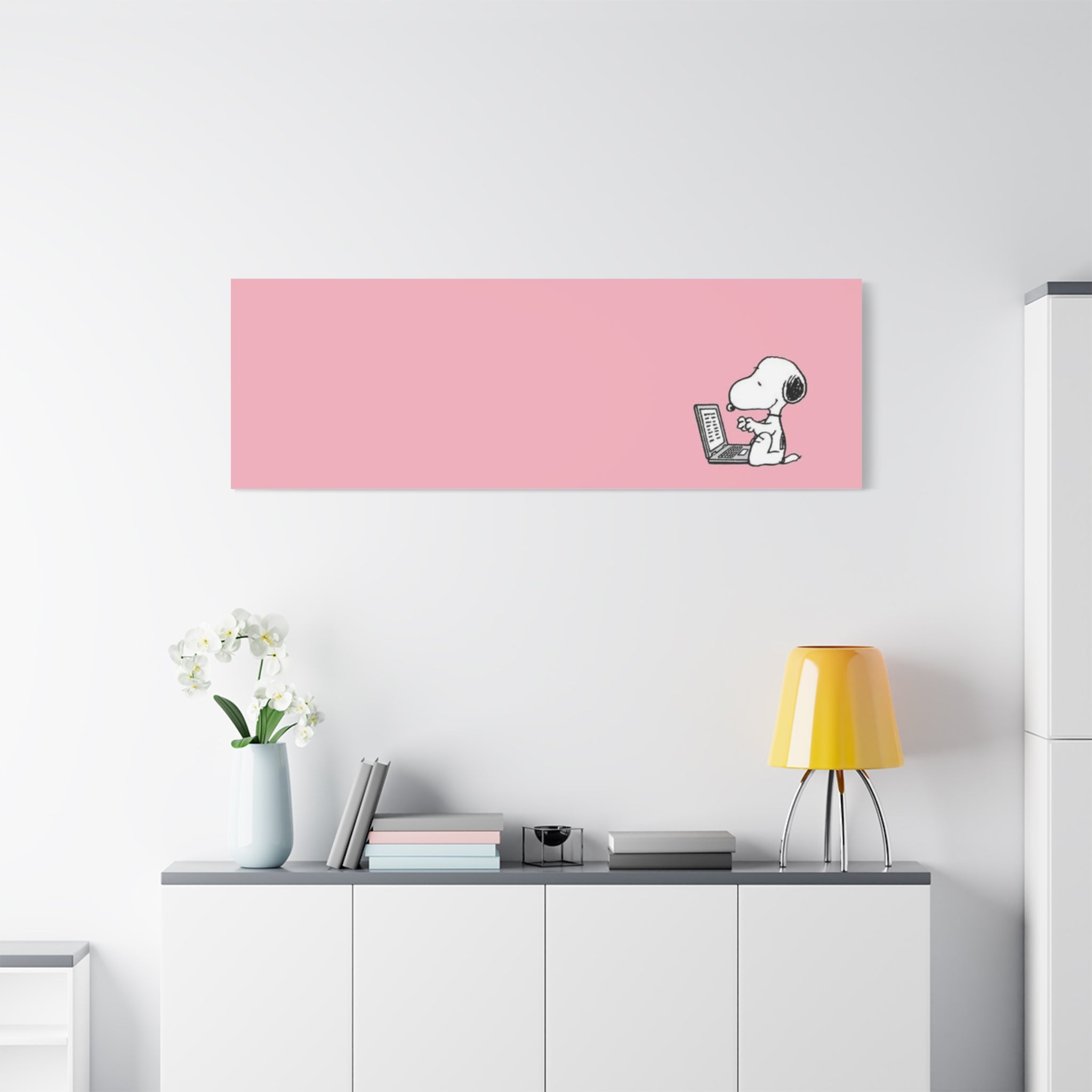 Snoopy on Laptop Canvas