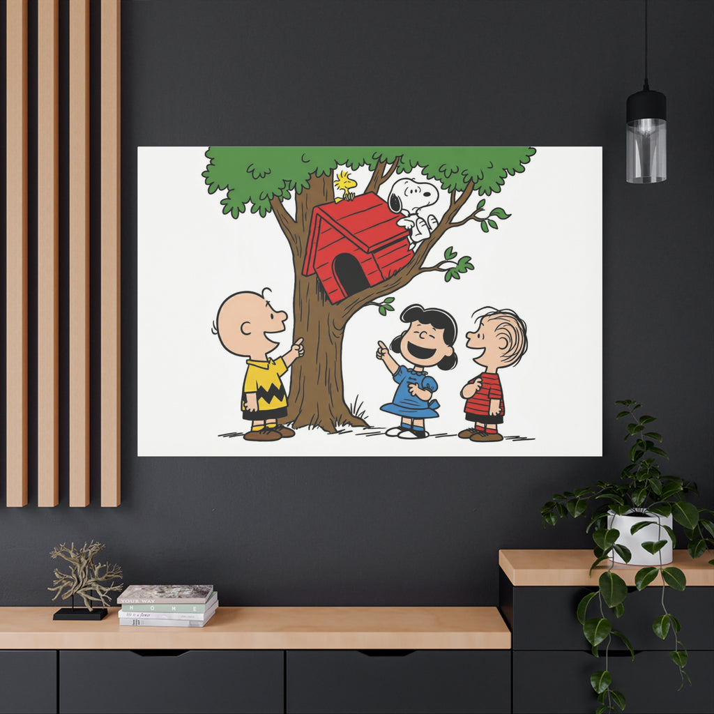 Peanuts Snoopy Red Doghouse Canvas