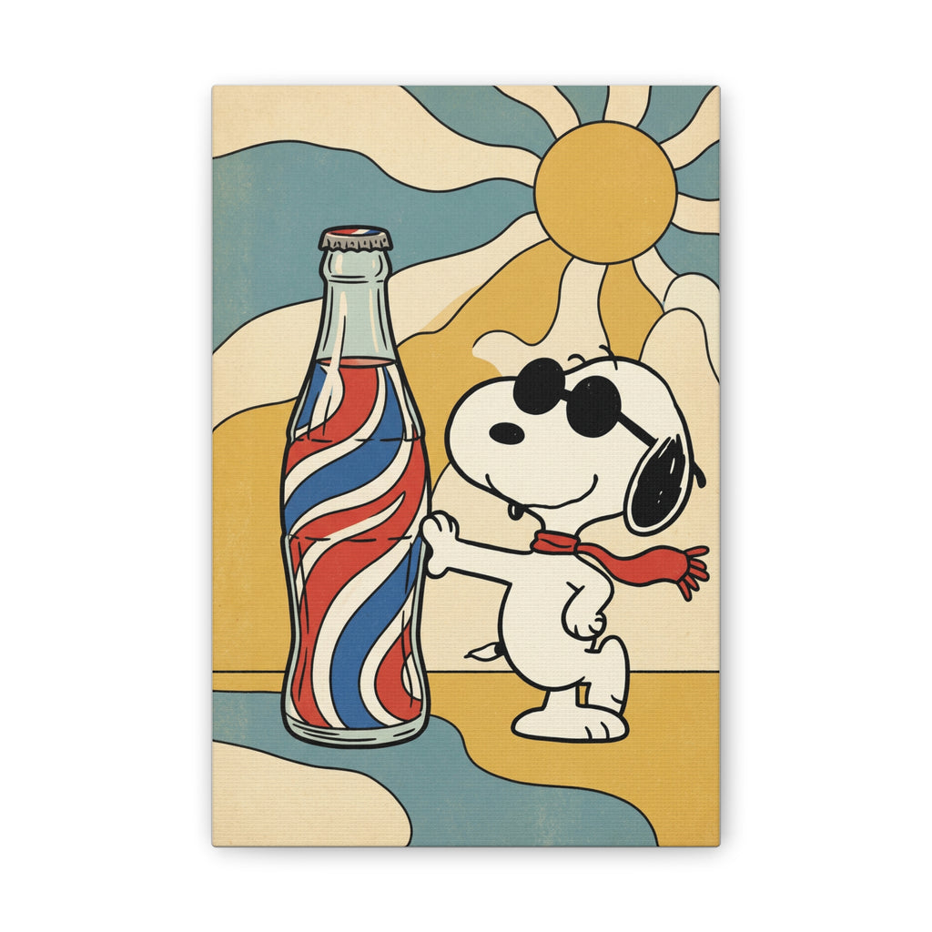 Retro Snoopy Soda Bottle Canvas