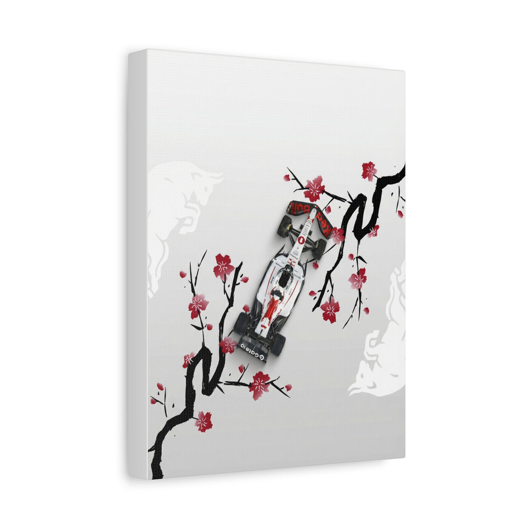 Racing Car Blossom Canvas