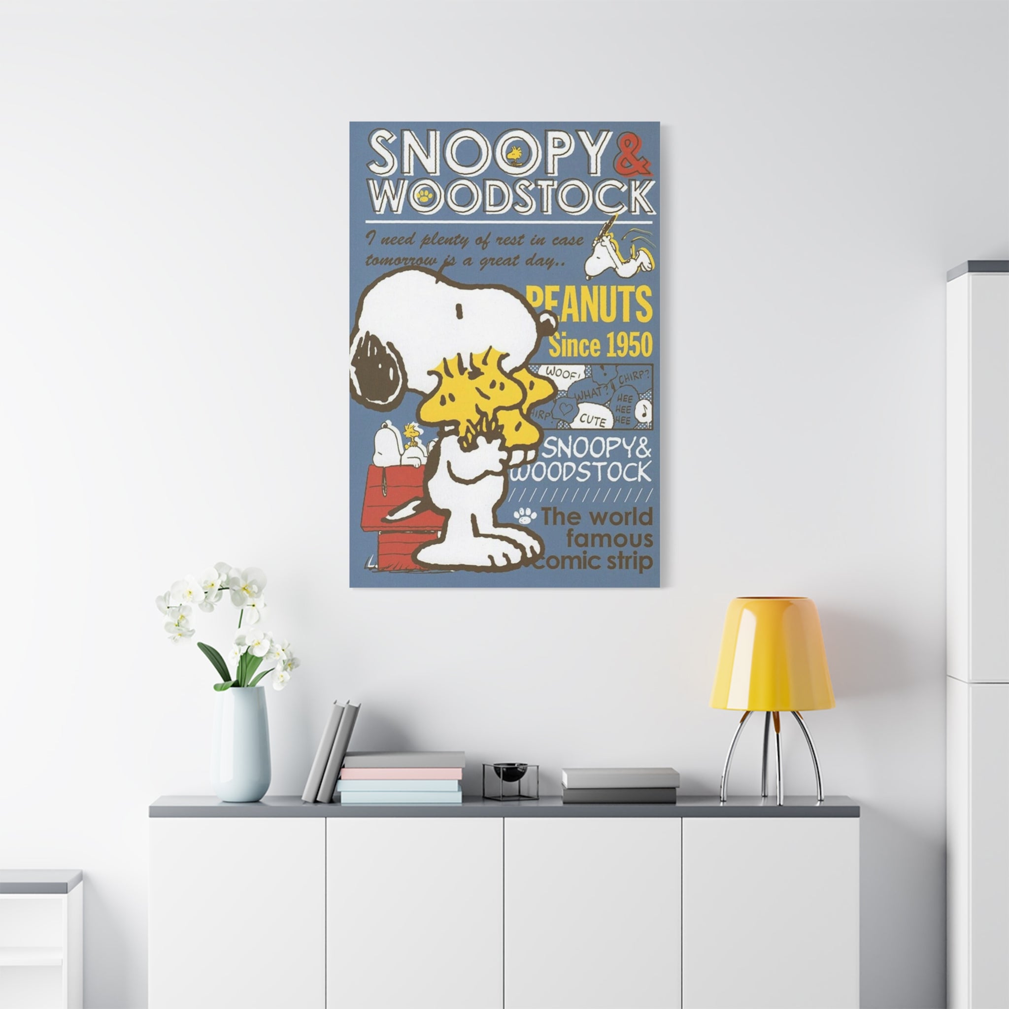 Snoopy Woodstock Poster Canvas