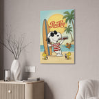 Peanuts Snoopy Surfing Pepsi Canvas