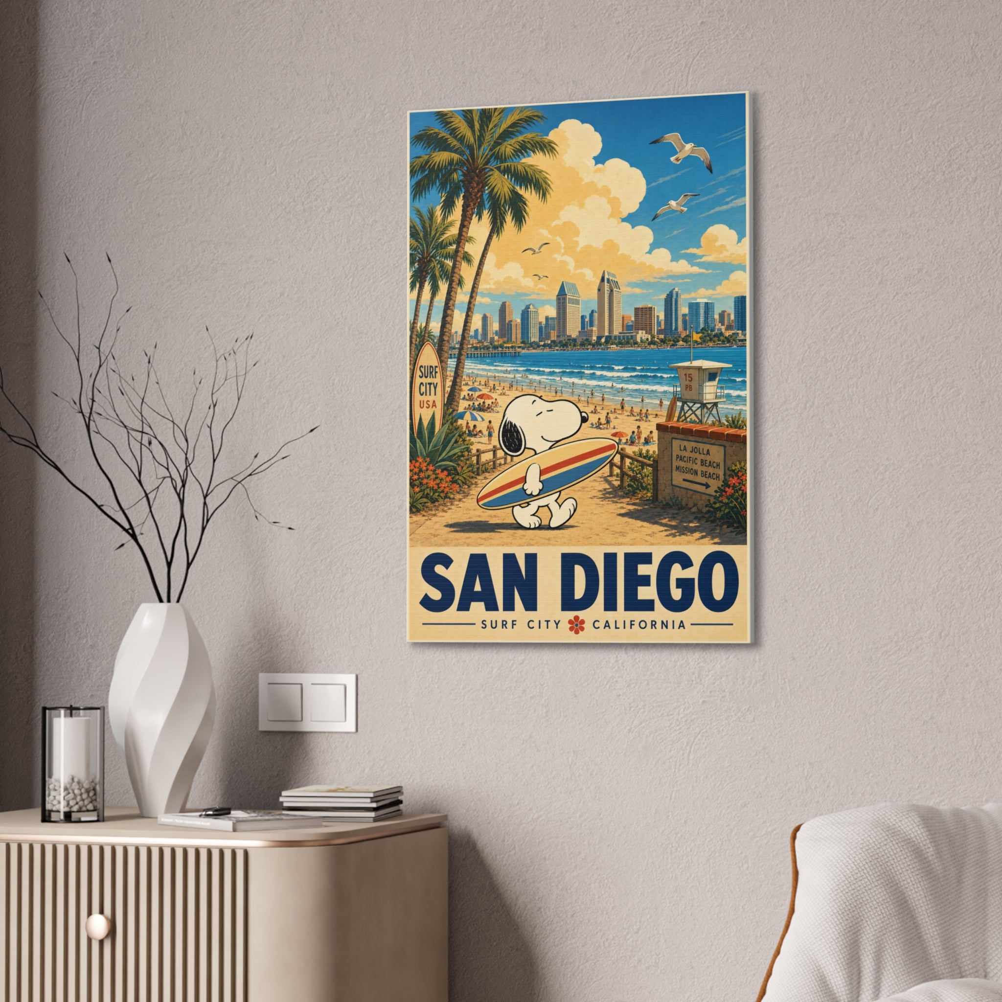 Snoopy San Diego Canvas