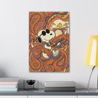 Psychedelic Snoopy Guitar Canvas