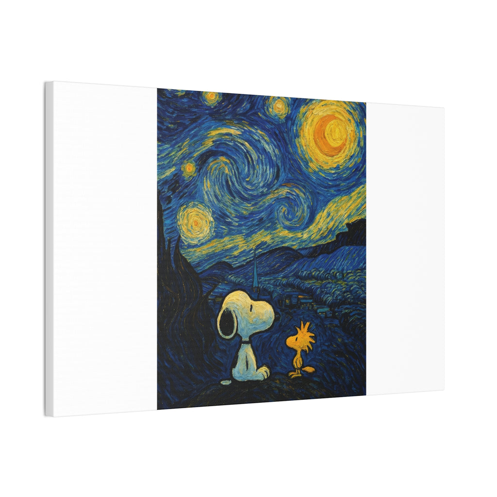 Snoopy Paris Autumn Canvas