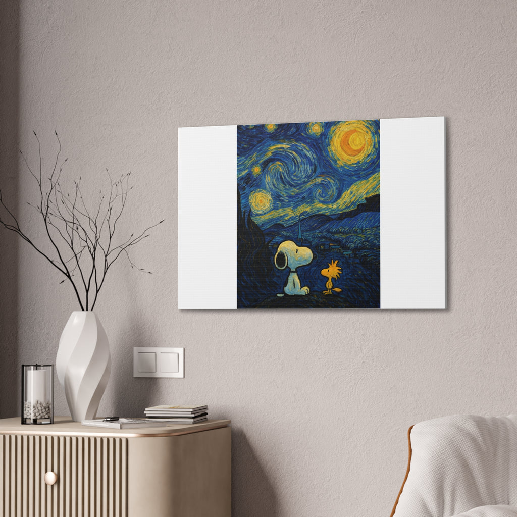 Snoopy Paris Autumn Canvas