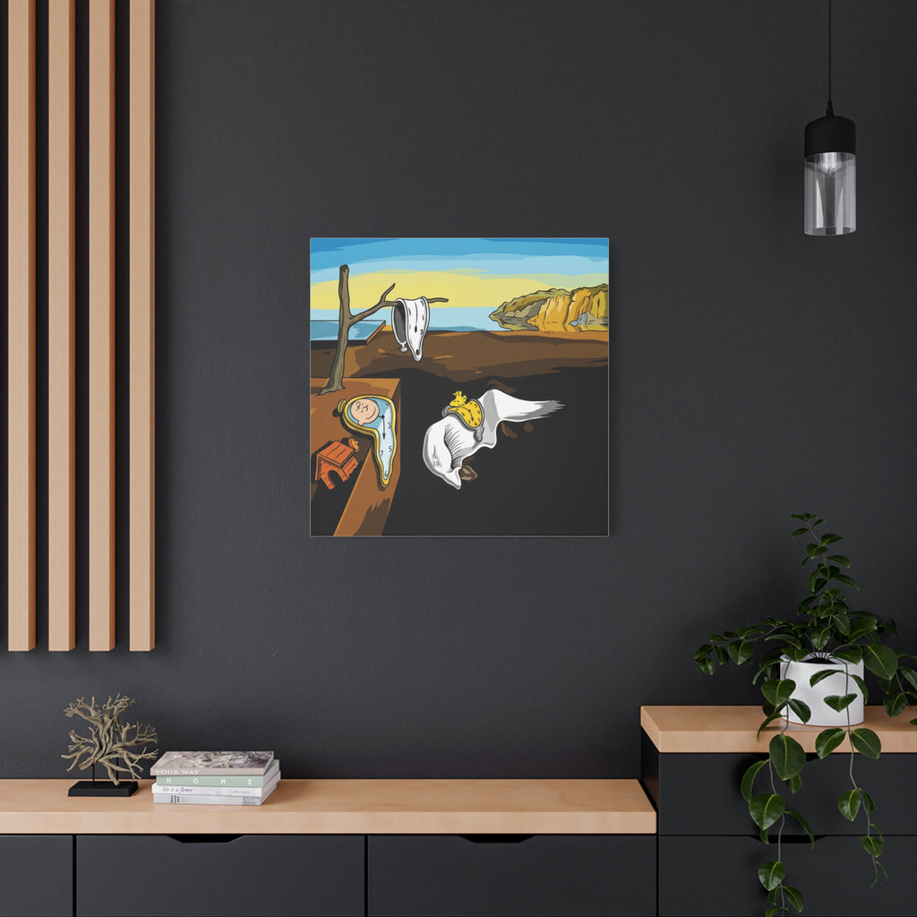 Melting Clocks Snoopy Canvas