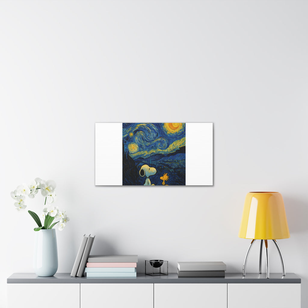 Snoopy Paris Autumn Canvas
